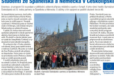 Studenti ze Španělska a Německa v Českolipské